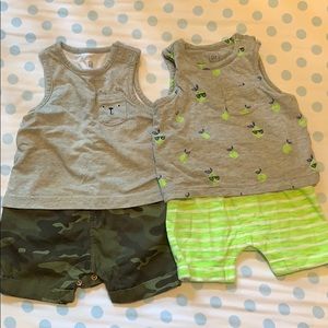Pair of gap tank rompers
